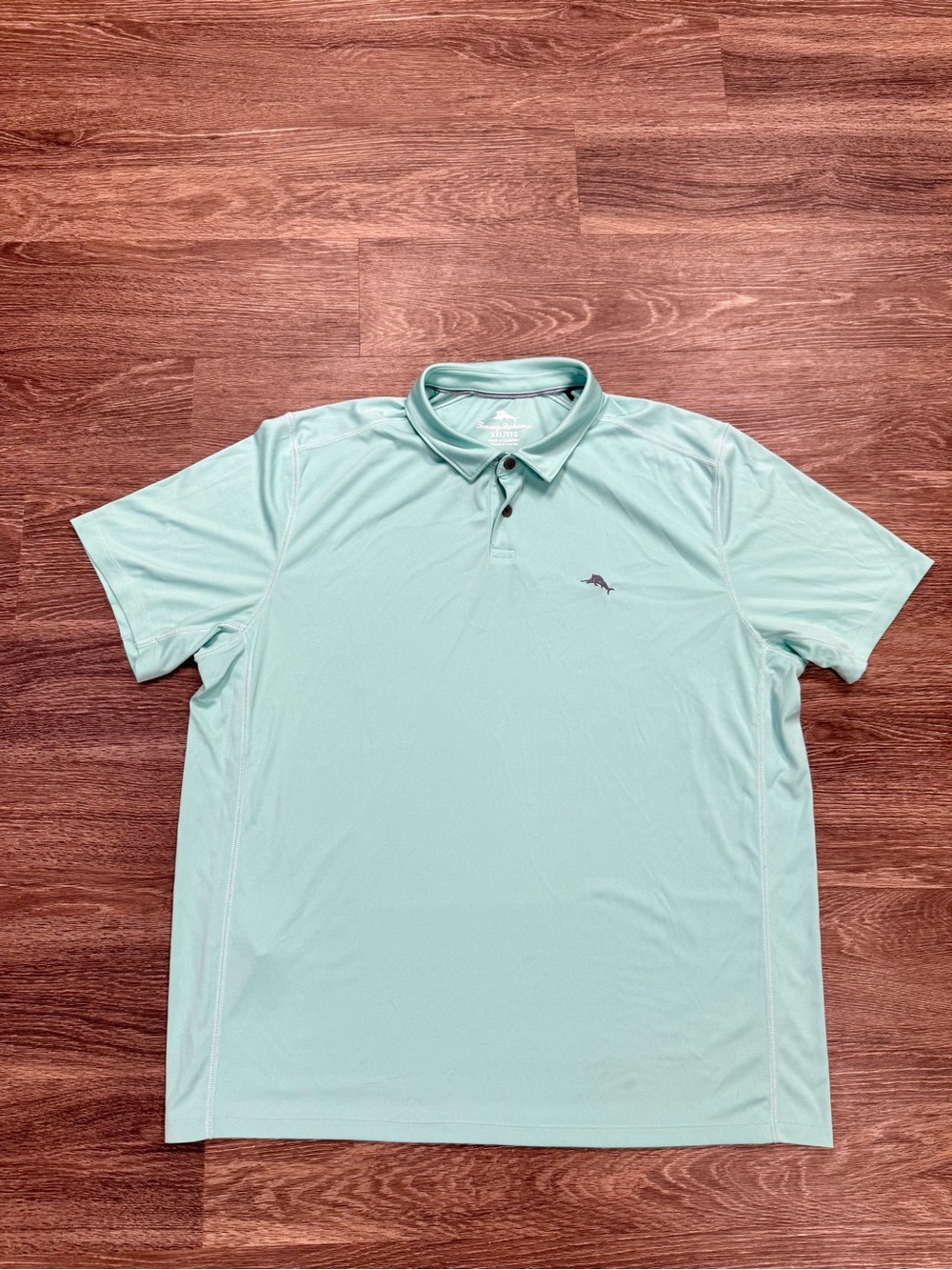 Tommy Bahama XXL Mint Green Performance Golf Polo Shirt Recycled Polyester